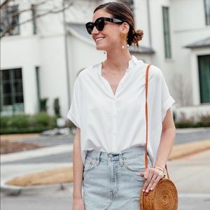 Madewell Central Shirt in White Size XS